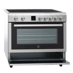 Hoover Freestanding 5 Cooking Zone Fully Electric Ceramic Cooker W/ Multifunction Oven & Grill, HVC-V95E-S (60 x 95 x 90 cm, 112 L)