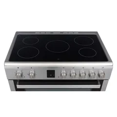 Hoover Freestanding 5 Cooking Zone Fully Electric Ceramic Cooker W/ Multifunction Oven & Grill, HVC-V95E-S (60 x 95 x 90 cm, 112 L)