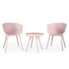 Rio Injected Plastic Bistro Set (Light Pink, 60 x 57 x 75.5 cm, 3 Pc.)