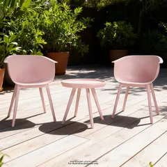 Rio Injected Plastic Bistro Set (Light Pink, 60 x 57 x 75.5 cm, 3 Pc.)