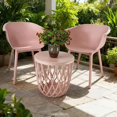 Rio Injected Plastic Bistro Set (Pink, 60 x 57 x 75.5 cm, 3 Pc.)