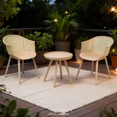 Rio Injected Plastic Bistro Set (Orange, 59 x 60 x 78 cm, 3 Pc.)