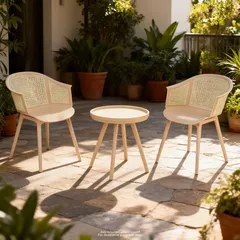 Rio Injected Plastic Bistro Set (Orange, 59 x 60 x 78 cm, 3 Pc.)