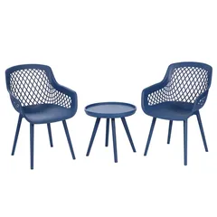 Rio Injected Plastic Bistro Set (Blue, 59 x 59 x 86 cm, 3 Pc.)