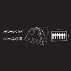 خيمة أوتوماتيكية سعة 6 أشخاص مارلز (أخضر، 3 × 2.70 × 1.80 متر)