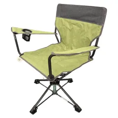 Goleader Foldable Revolver Camping Chair (Grey, 53 x 84 x 89 cm)