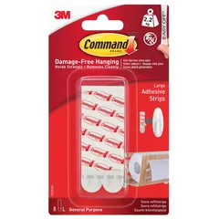 3M Command General Purpose Adhesive Strips Pack (Large, 8 Pc.)