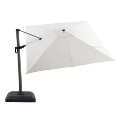 3M Hanging Aluminum Umbrella W/Plastic Base (3.8 x 3.2 x 2.65 m)