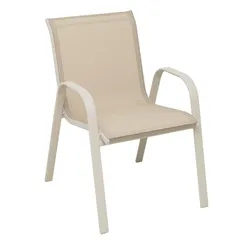 Eon Sling Steel Dining Chair (65 x 55 x 81 cm, Beige)