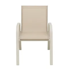 Eon Sling Steel Dining Chair (65 x 55 x 81 cm, Beige)