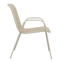 Eon Sling Steel Dining Chair (65 x 55 x 81 cm, Beige)