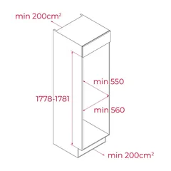 Teka Built-In Larder Freezer W/Sliding Doors, RSF 73380 (200 L)
