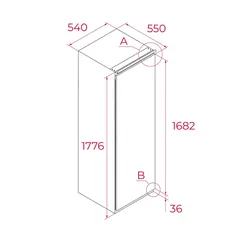 Teka No Frost Built-In Refrigerator, RSL 73380 ME (281 L)