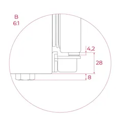Teka No Frost Built-In Refrigerator, RSL 73380 ME (281 L)