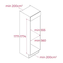 Teka Larder Built-In Refrigerator, RSL 73370 ME (316 L)