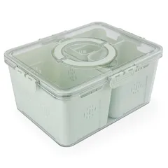 Core Kitchen 4-Compartments Draining Container (Etched Glass)