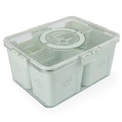 Core Kitchen 5-Compartments Draining Container (Etched Glass)