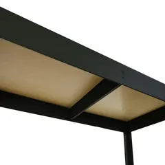 GoodHome Metal Storage Shelf (179 x 120 x 40 cm, Black)