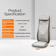 Zero Lumboluxe Mobile Backrest Massager