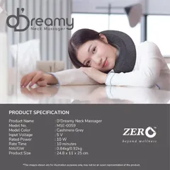 Zero D-Dreamy 2-in-1 Neck Pillow Massager