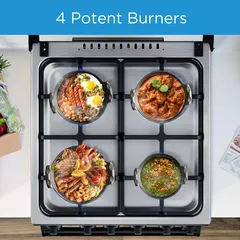 Midea Freestanding 4-Burner Full Gas Cooker W/Oven, MFO-MG20TESS-FFD (50 x 55 cm)