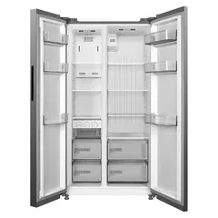 ثلاجة ميديا ببابين متجاورين MDRS710FIE46AED (فضي، 710 لتر)