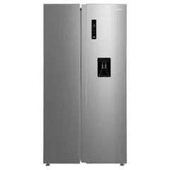 Midea Freestanding Side by Side Refrigerator W/Water Dispenser, DRS704FIE02AE (704 L, Silver)