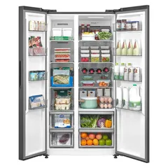 Midea Freestanding Side by Side Refrigerator, MDRS791MIE46AE (791 L, Silver)