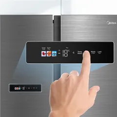 Midea Freestanding Side by Side Refrigerator, MDRS791MIE46AE (791 L, Silver)