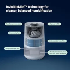 Blueair InvisibleMist™ Humidifier, H35i (For Medium Rooms, 3.5 L)