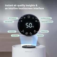 Blueair InvisibleMist™ Humidifier, H35i (For Medium Rooms, 3.5 L)