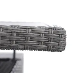 ِAston Rattan 5-Seater Steel Corner Outdoor Sofa Set (190 x 75 x 84 cm)