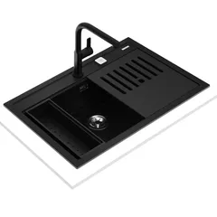 Teka Nova Granite Workstation Kitchen Sink W/Multi-Level Bowl (80 cm)