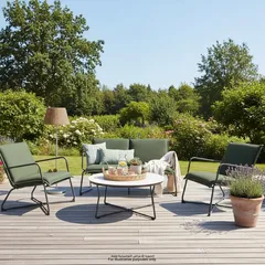 Musica 4-Seater Steel Outdoor Sofa Set (71 x 142.5 x 78.5 cm)