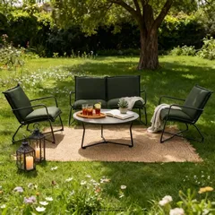 Musica 4-Seater Steel Outdoor Sofa Set (71 x 142.5 x 78.5 cm)