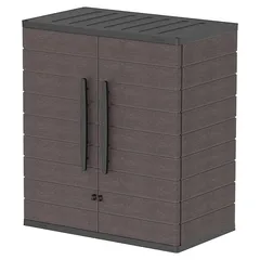 Cosmoplast Short Height Vertical Storage Cabinet (81 x 47 x 90, Brown)