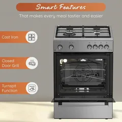 Ariston 4-Burner Freestanding Gas Cooker W/Oven, ARR6GGG23125XME (60 x 60 x 85 cm)