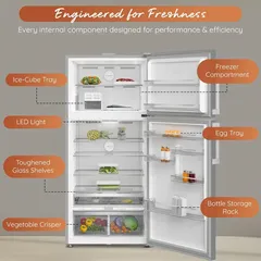 Ariston Freestanding Top Mount Refrigerator, ART83F6653XME (Silver, 830 L)