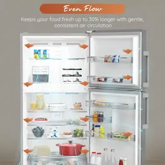 Ariston Freestanding Top Mount Refrigerator, ART78F6593XME (Inox, 557 L)