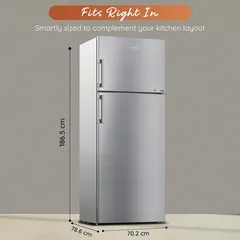 Ariston Freestanding Top Mount Refrigerator, ART70F1452XME (Grey, 530 L)