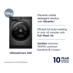 Electrolux Ultimate Care 500 Freestanding 10 Kg Front Load Washing Machine, EWF1023P5SC (1200 rpm)