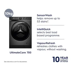 Electrolux Ultimate Care 700 Freestanding 10 Kg Front Load Washing Machine, EWF1043R7SC (1400 rpm)