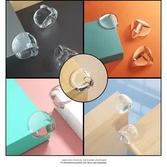 Nurtur Clear PVC Baby Safety Corner Guards Set (3.3 x 3.3 x 3 cm, 4 Pc.)