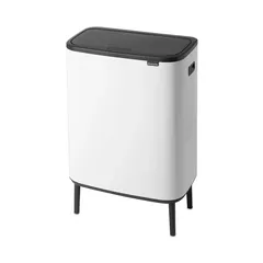 Brabantia Stainless Steel Bo Touch Bin Hi (31.2 x 54.5 x 81.5 cm, 60 L, White)