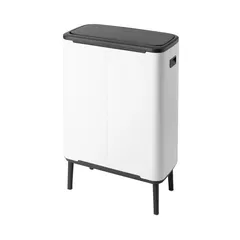 Brabantia Stainless Steel Bo Touch Bin Hi (31.2 x 54.5 x 81.5 cm, 60 L, White)