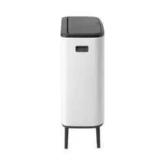 Brabantia Stainless Steel Bo Touch Bin Hi (31.2 x 54.5 x 81.5 cm, 60 L, White)