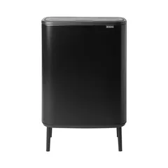 Brabantia Stainless Steel Bo Touch Bin Hi (31.2 x 54.5 x 81.5 cm, 60 L, Matt Black)