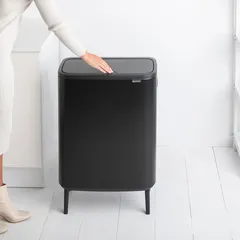 Brabantia Stainless Steel Bo Touch Bin Hi (31.2 x 54.5 x 81.5 cm, 60 L, Matt Black)