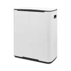 Brabantia Stainless Steel Bo Pedal Bin (36.3 x 54.1 x 65.2 cm, 60 L, White)