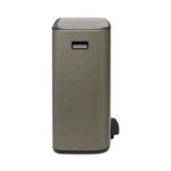 Brabantia Stainless Steel Bo Pedal Bin (36.3 x 54.1 x 65.2 cm, 60 L, Platinum)